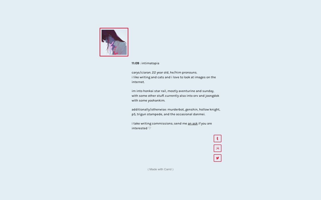 Carrd profile picture for @reduce